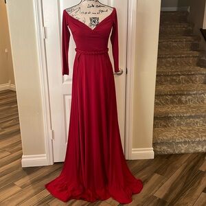 Alamour Red Off Shoulder Dress